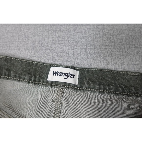 Wrangler Carpenter Jeans Mens 38x32 Green Dark Wash Denim Relaxed Straight Leg - Picture 10 of 12